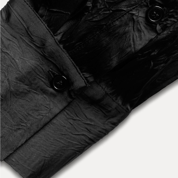 NWT ZARA ZW COLLECTION FEATHERS SHIRT & SATIN EFFECT CRINKLE PANTS - Picture 11 of 16